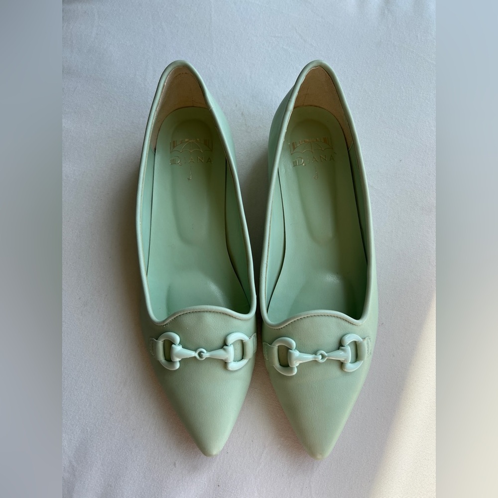 Diana Mint Green Flats